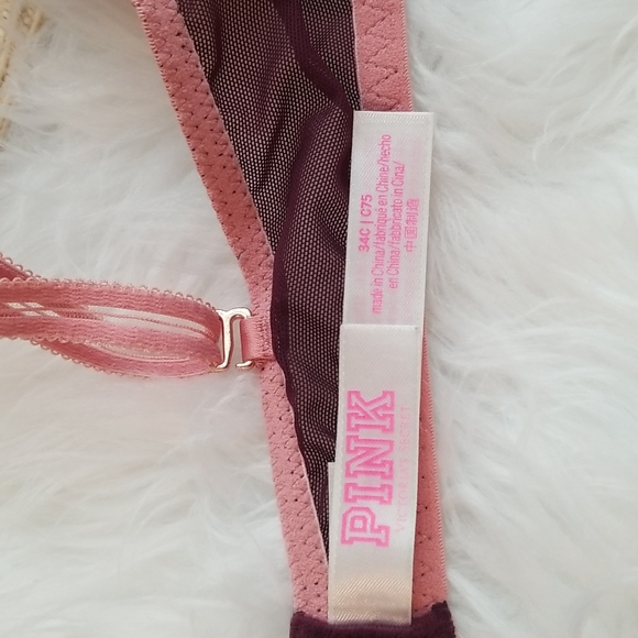 💓PINK💓 by VICTORIA SECRET Bra 34C & sz Small Matching Panties - Picture 6 of 11
